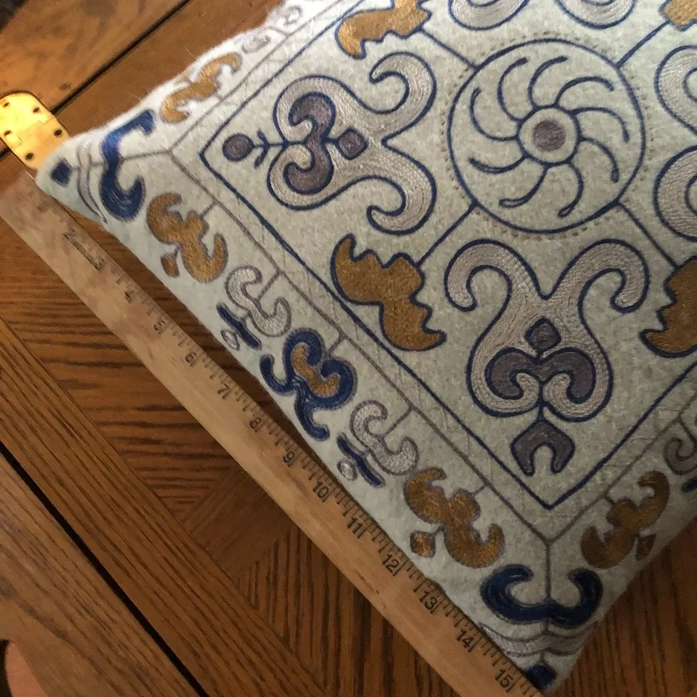 Vintage Ukrainian Tapestry Pillow By TUMAR - Handmade in Kyrgyzstan